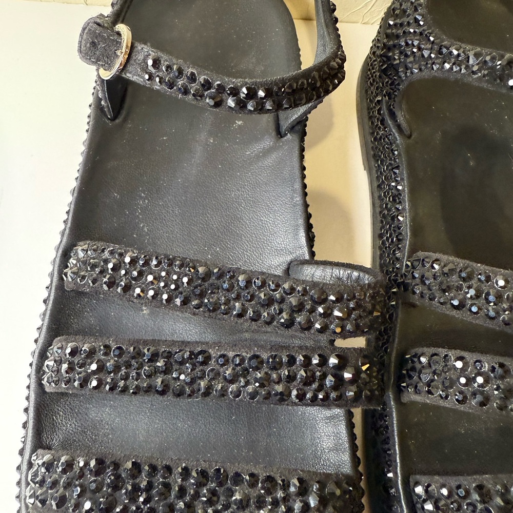 CHANEL Black Embellished Sandals - Picture 6 of 9